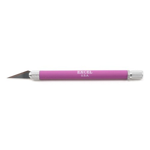 EXCEL 16025 EXCEL K18 SOFT GRIP KNIFE NON ROLL WITH SAFETY CAP (PURPLE)