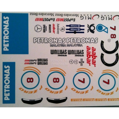 Mercedes Gp W02 Decal Sheet - F1Pld006