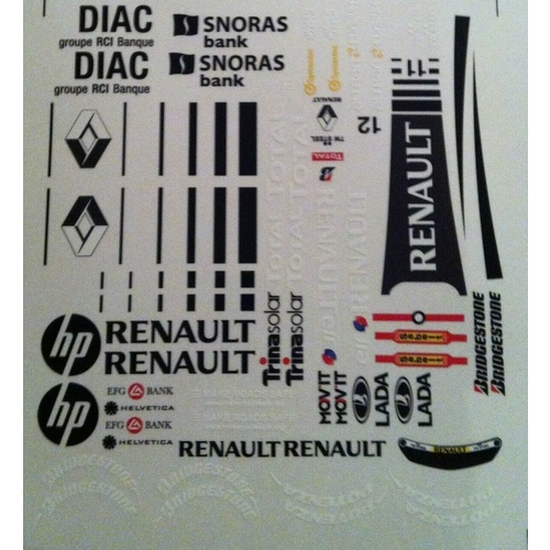 Reanault R30 Decal Sheet - F1Pld011