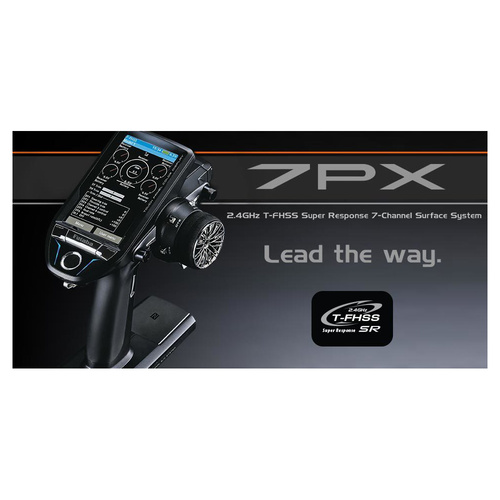 Futaba 7PXR 7-Channel 2.4GHz T-FHSS Telemetry Radio System With 2 X R334SBS RECEIVERS & CHARGER INCLUDED