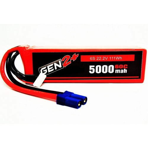 Gen2 5000mah 60c 6s SC Lipo w/EC5 plug
