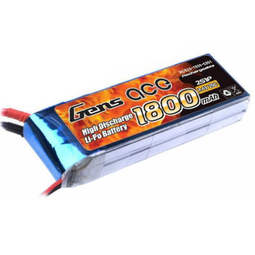 *DISC*Gens Ace 1800mAh 25C 7.4V Soft Case Lipo Battery (EC3 Plug)