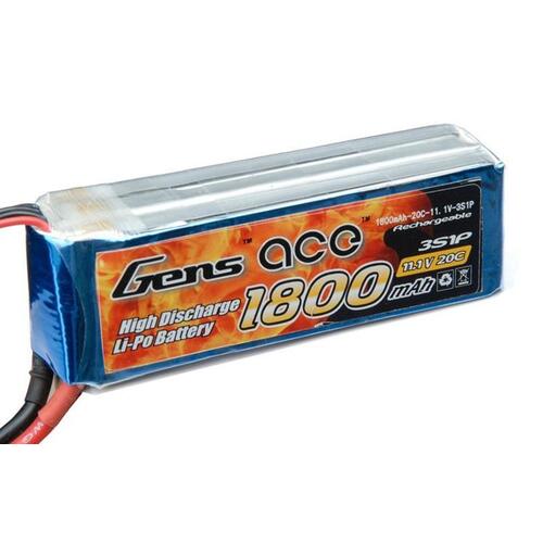 *DISC*Gens Ace 1800mAh 20C 11.1V Soft Case Lipo Battery (Deans Plug)