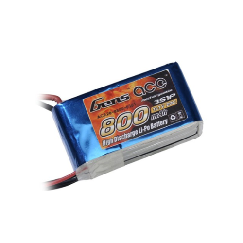 *DISC*Gens Ace 800mAh 20C 11.1V Soft Case Lipo Battery (JST Plug)