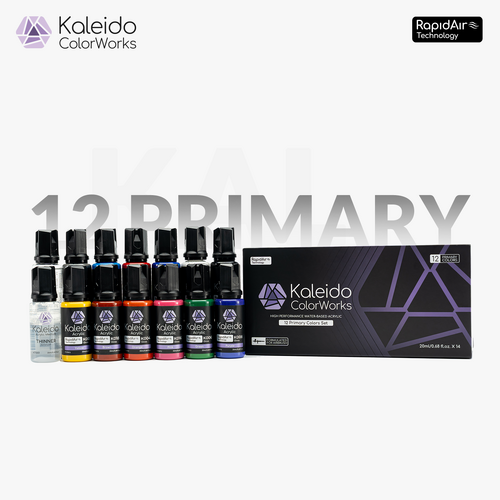 Gaahleri Kaleido ColorWorks 12 Colour Primary Paint Set