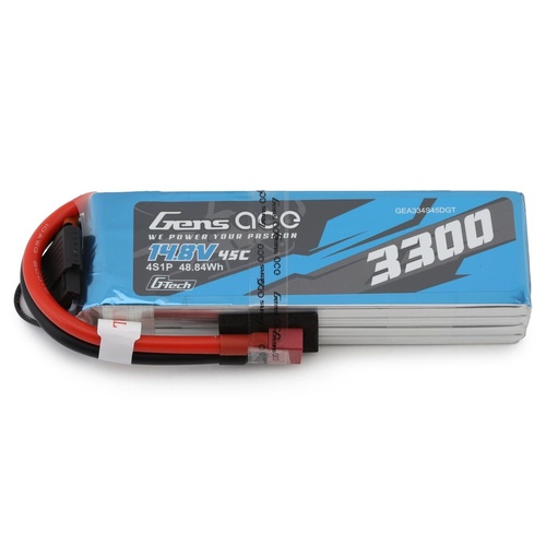 Gens Ace G-Tech Smart 4S LiPo Battery 45C (14.8V/3300mAh) w/Deans Connector
