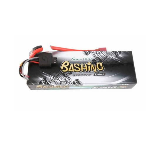 Gens Ace G-Tech 2S Bashing 5200mAh 35C 7.4V Hardcase/Hardwired Lipo Battery (Deans)