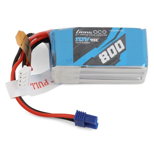 Gens Ace 3S LiPo Battery 45C (11.1V/800mAh)