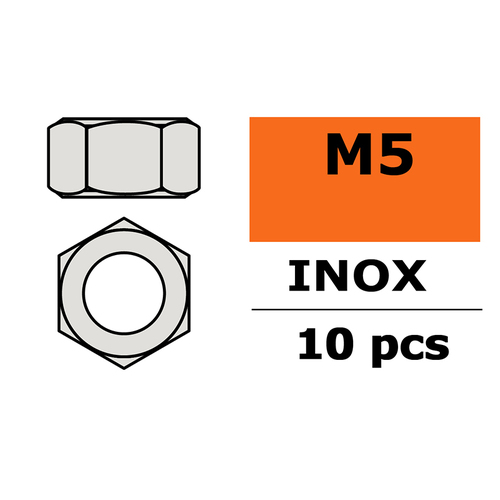 G-Force Hexagon Nut - M5 - Inox (10)