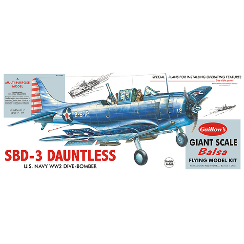 Guillow's Dauntless Balsa Plane Model Kit