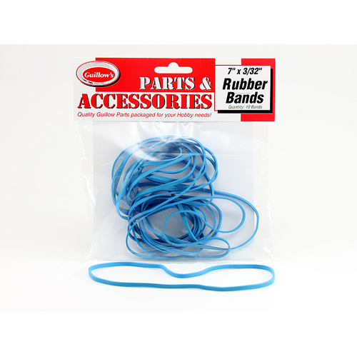 Guillow's 7? x 3/32? Rubber Band (10 rubber bands) Accessories Pack