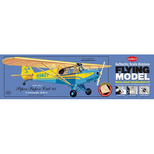 Guillow's Piper Cub 95 - Laser Cut Balsa Plane Model Kit