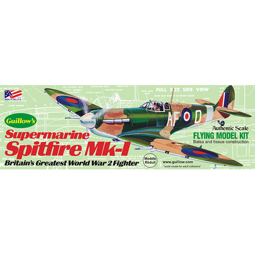 Guillow's Spitfire Balsa Plane Model Kit