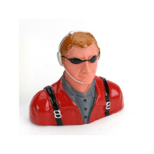 Hangar 9 1/7 Pilot-Civilian With Headset,Mic And Sunglasses - Red - Han9112