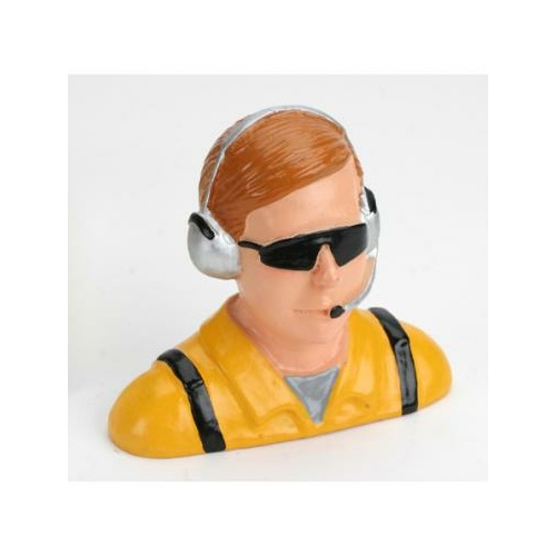 Hangar 9 1/4 Pilot, Civilian W/Headset&Mic, Sunglasses- Yel - Han9123