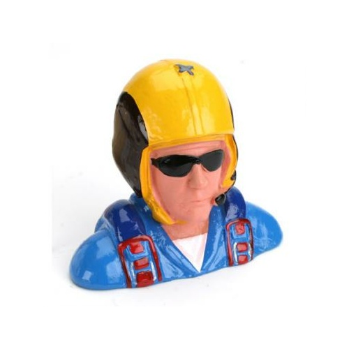 Hangar 9 1/4 Pilot, Civilian Aerobatic Helmet,W/Mic&Snglss - Han9124