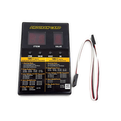 HobbyPlus HB/HW ESC Setting Card (Speck-B/SCT)