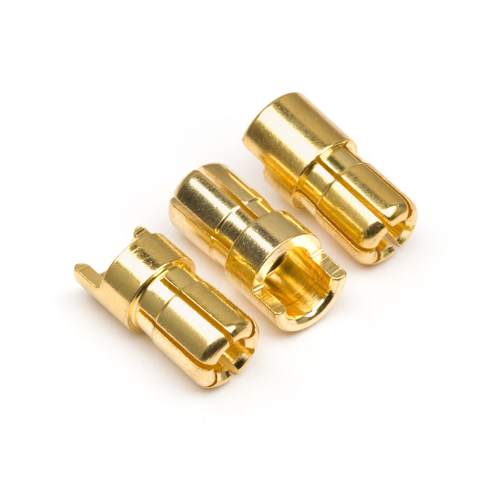 HPI Male Gold Connectors (6.0mm Dia) (3 Pcs) [101952]