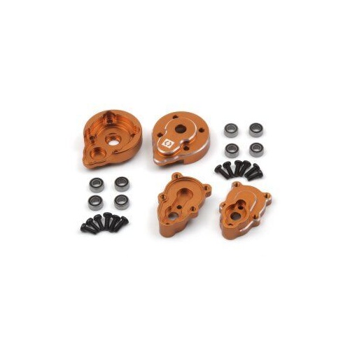 HPI Aluminum Portal Rear Hub Set (Orange/2pcs)