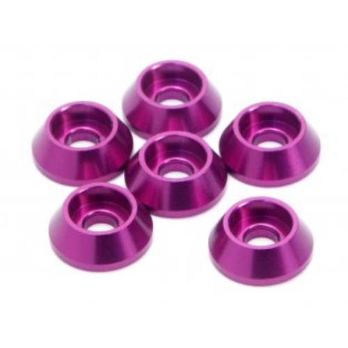 HPI Cone Washer 3 X 10 X 3.5MM Purple 6Pce HPI-Z845