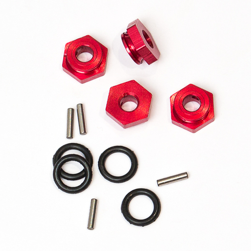 HOBBYTECH Aluminium wheel adaptator F/R with Oring - HT-REV-176