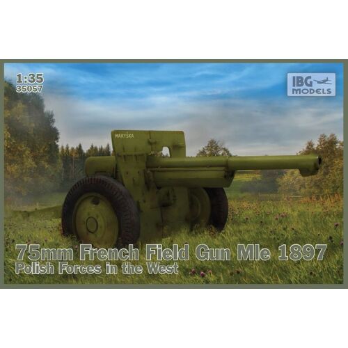IBG 1/35 75mm French Field Gun Mle 1897 - Polish Forces in the West Plastic Model Kit [35057]