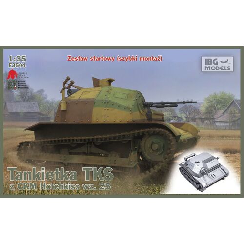 IBG 1/35 TKS Polish Tankette w/ machine gun (includes quick build tracks) Plastic Model Kit [E3504]
