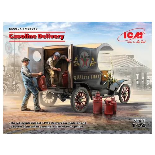 ICM 1:24 GAS DELIVERY MODEL T 1912 W/FIG