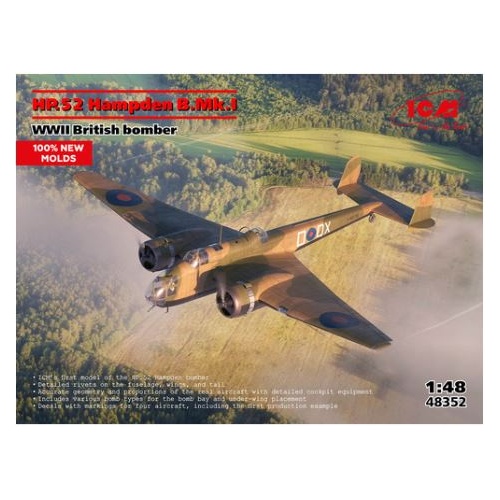 ICM 1/48 HP.52 Hampden B.Mk.I WWII British Bomber Plastic Model Kit