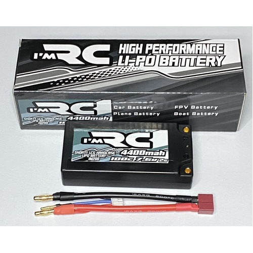 IM RC 4400MAH 100C 7.6V 2S SHORTY LCG HARDCASE LIPO BATTERY - IM200