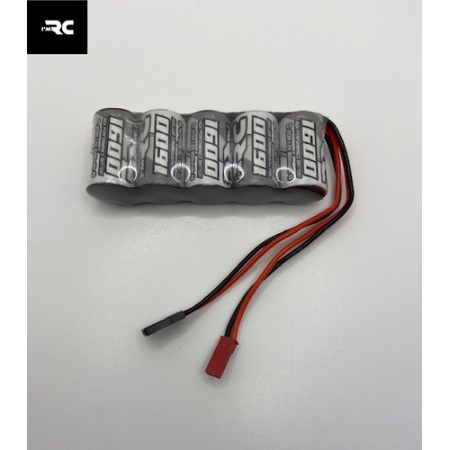 iM RC 1600MAH 2/3 SIZE CELL 6V FLAT RECEIVER BATTERY PACK - IM281
