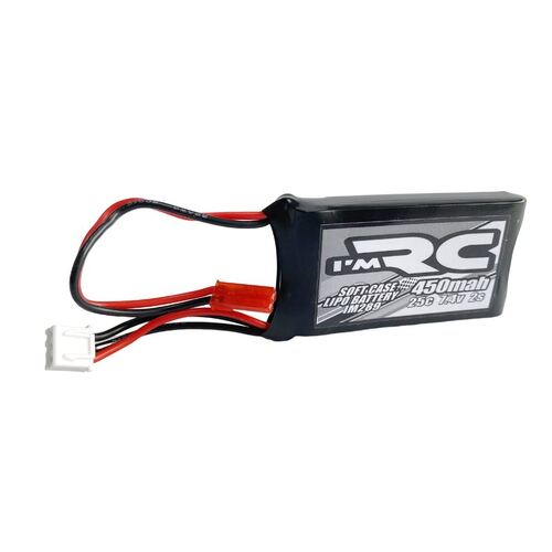 iM R/C 450mAh 25C 7.4V Soft Case Lipo Battery - JST Plug - IM289