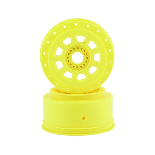 9-shot 17mm hex SCT tire wheel - yellow, 2pc.