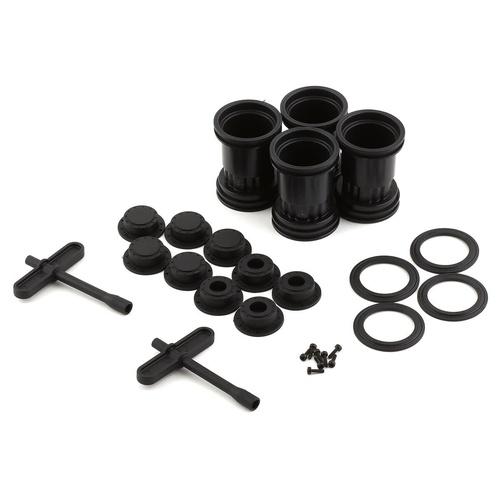 Tribute - 1/24th Mini Monster Truck wheel w/ accessories (black) - 4pc. 