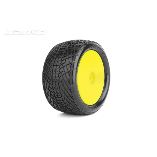 Jetko 1/10 Buggy 2&4WD Rear-POSITIVE/Dish/Yellow Rim/Ultra Soft [2007DYUSG]