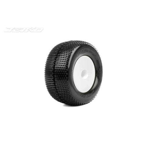Jetko 1/10 2.2 Stadium Truck/Dish/White Rim/Super Soft/Glued