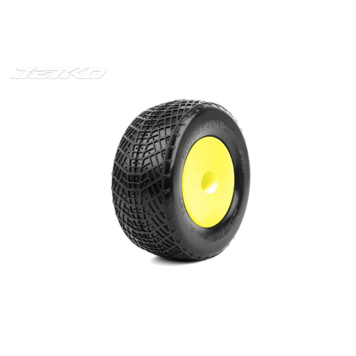 Jetko 1/10 2.2 Stadium Truck-POSITIVE/Dish/Yellow Rim/Super Soft/Glued