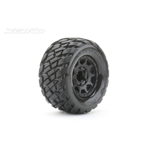 Jetko 1/10 MT 2.8 EX-ROCKFORM/Claw Rim/Black/Medium Soft/Glued(All Offsets)