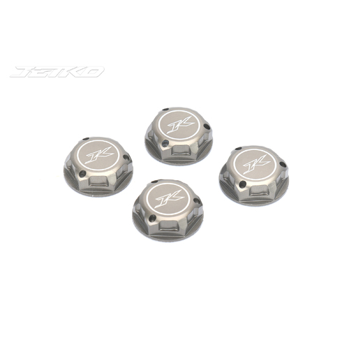 Jetko 17mm Aluminum Covered Serrated Wheel Nut (Hard anodizing) (4pcs) [6301HA]