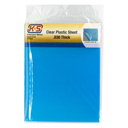 ###K&S 1310 .030INX8.5INX11IN CLEAR PLASTIC (2 SHEETS PER BAG)