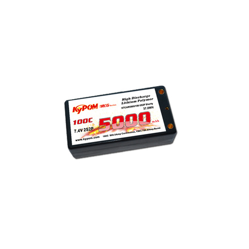 Kypom Car 5000Mah 100C 2S Hardcase Shorty Lipo Battery - Kycar5000100-2S2P