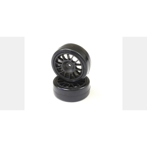 Kyosho Drift Tire Front(14-Spoke/Black/24mm/2p)