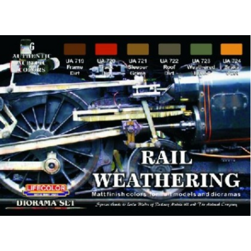 Lifecolor Rail Weathering Diorama Acrylic Paint Set