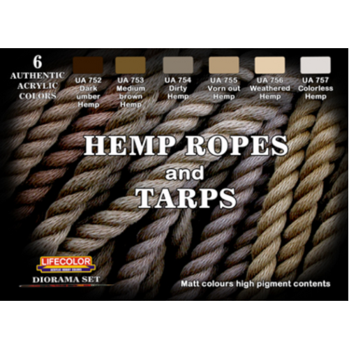 Lifecolor Hemp Ropes And Tarps Acrylic Paint Set