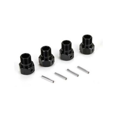 Losi Wheel Hex Black & Pin - 4, Mtxl - Los252050