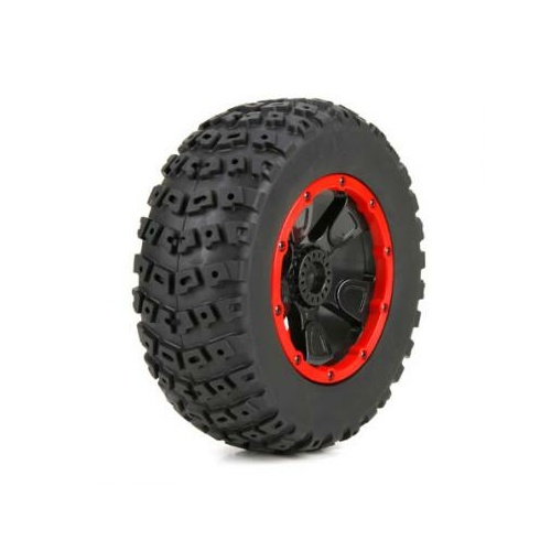 Losi Left & Right Tire - 1Ea, Premounted: 1:5 4WD Db Xl - Los45004