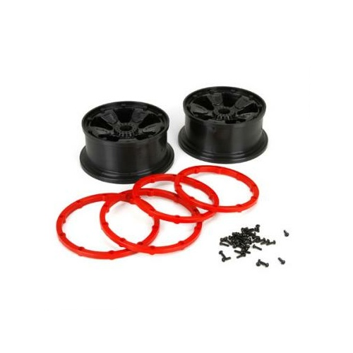 Losi Wheel/Beadlock, Black - 2: 1:5 4WD  Db Xl - Los45005