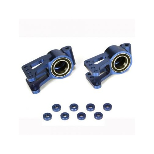 Losi Alum Rear Hub Set W/Bb - 2, Blue: 5Ive-T - Losb2094