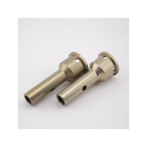 Fr/R Stub Axles, Aluminum Hard Anodized - 2: 5T - Losb3223