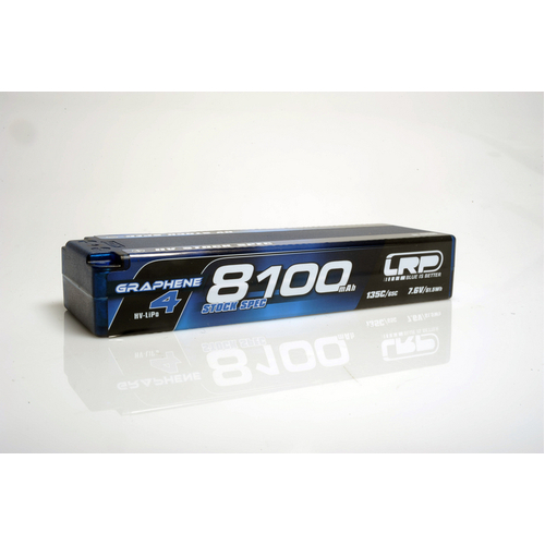 LRP HV Stock Spec GRAPHENE-4 8100mAh Hardcase battery - 7.6V LiPo - 135C/65C